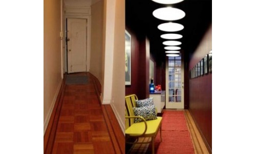 Ремонт коридора: до и после