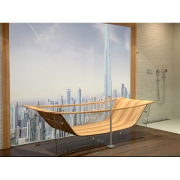 Акриловые ванны с деревянным настилом