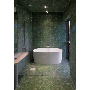 Одинаковая плитка для пола и стен в ванной комнате: 12 примеров с фото