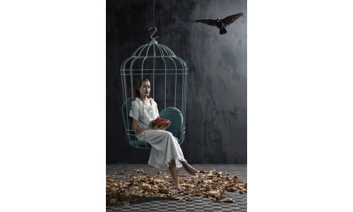 Романтическое подвесное кресло Птичка в клетке