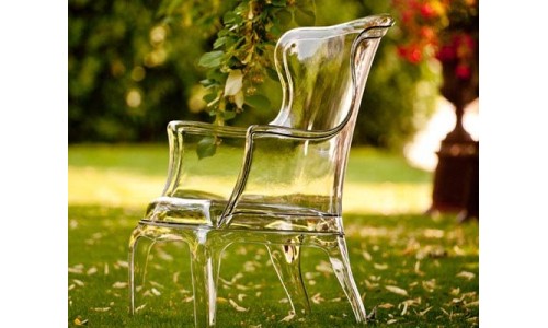Прозрачное пластиковое кресло Педрали