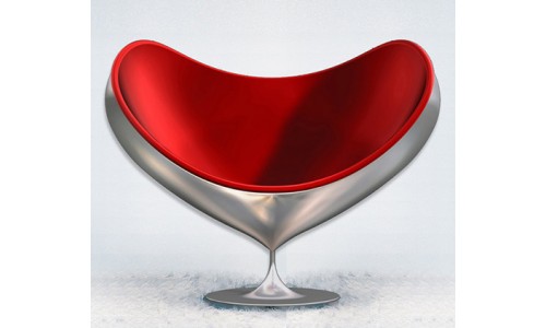 Поворотный стул из стеклопластика от дизайнера Джованнетти
