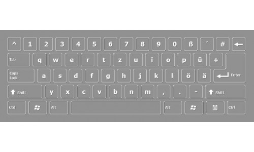 Deutsch Bildschirmtastatur German screen keyboard