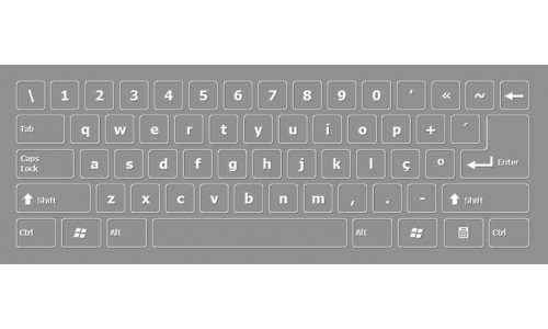 Português tela teclado Portuguese Keyboard