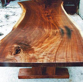Каменный черный стол из орехового ореха из Бродбентской мебели - обычная мебель из роскошного дерева