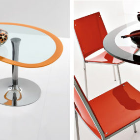 Столы для овальных коктейлей - стол для пьедестала по стеклу by Compar