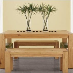 Big Sur Dining Table from Crate & Barrel – all natural wood dining table set