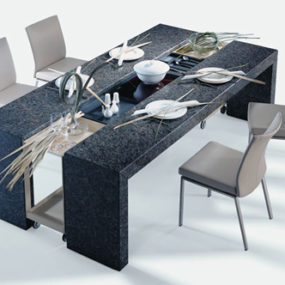 Расширяемый обеденный стол с Draenert - Poggenpohl регулируемая конструкция стола
