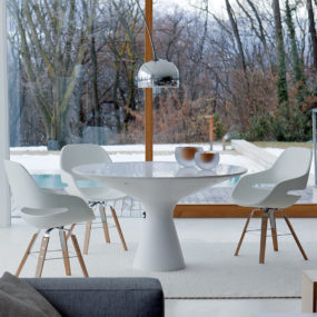 Элегантный белый стол подставки: Blanco by Zanotta
