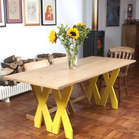 Foldable Dining Table Console – Double Cross by Steuart Padwick