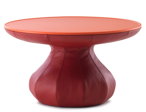 фанки лаундж-столик кожа leolux 1 Funky Lounge Table в коже от Leolux