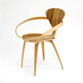 Molded Plywood Chairs by Cherner Chair in exotic Red Gum wood