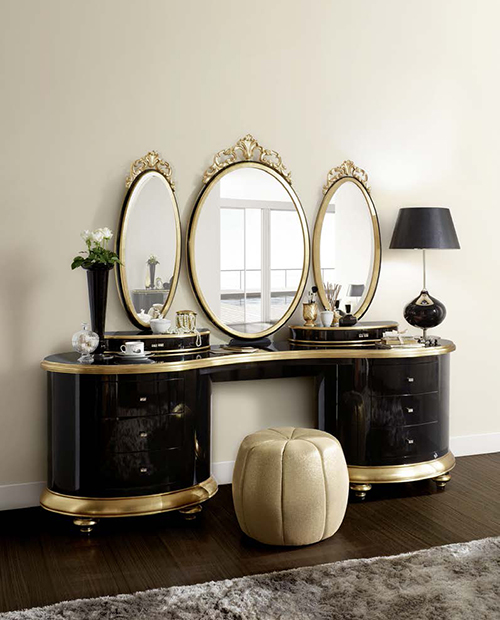 романтический туалетный столик черного золота от jetclass venezia 2 Романтический туалетный столик от Jetclass Venezia