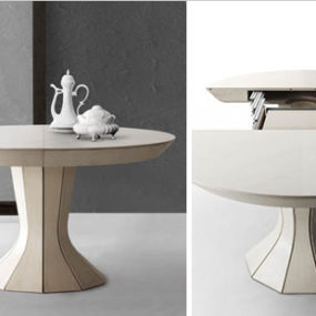 Round Expandable Dining Table – modern Opera by Bauline