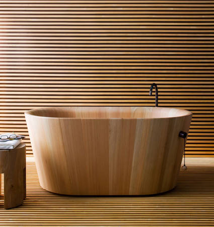 Итальянская деревянная ванна офуру. Принимайте ванну в японском стиле