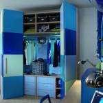 Шкаф для детской комнаты сине-голубой