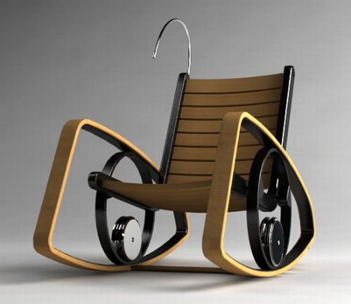 Современное кресло-качалка. Дизайнерская мебель