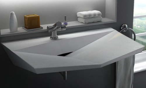 Раковина для ванной из отдельных плоских поверхностей