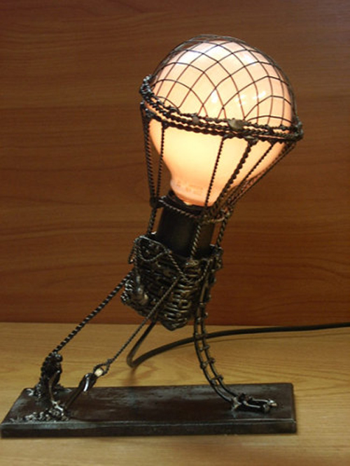 Самодельная настольная лампа в стиле стимпанк