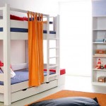 Единый стиль оформления детской комнаты, 2-ярусные кровати и стеллажи