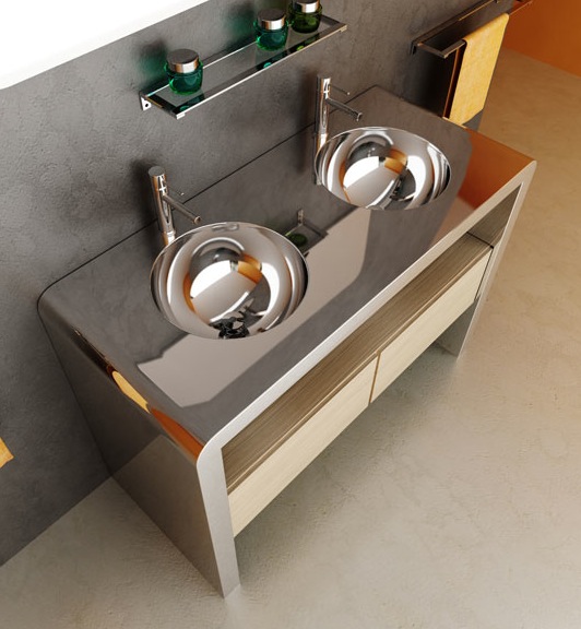 Мебель для ванной комнаты из нержавеющей стали