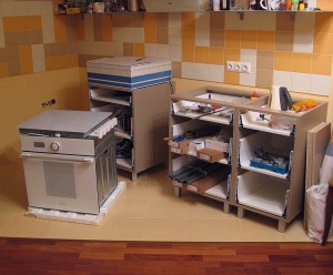 Сборка кухонных шкафов с выдвижными ящиками