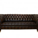 Винтажный кожаный диван, классической формы