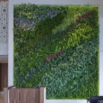 Пример живой зелёной стены в декоре интерьера
