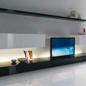 Cool Living Room Ideas от Acerbis - расширяющийся телевизионный экран