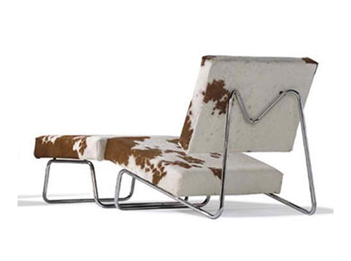 стул для шезлонги из воловьей кожи herbert hirche 2 Cowhide Lounge Chair от Herbert Hirche