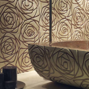 Три Размерные плитки - современный мрамор облицовки граффити на Decormarmi