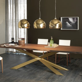 Обеденный стол с нерегулярной Solid Wood Ребра на Cattelan Italia