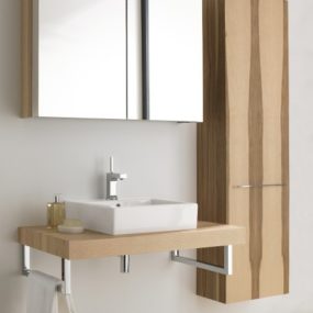 Современная мебель для ванных комнат от Duravit - новый ассортимент Fogo в ясеневой оливковой древесине