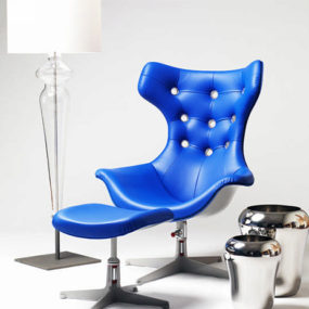 Современный стул от Evitavonni - Blue Chair представляет собой яркую динамичную силу