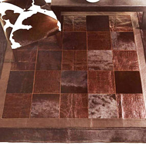 Шоколадный коричневый коврик от Fiorentino - Quadro