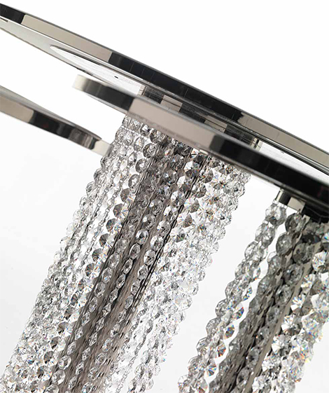 fiorentino giotto swarovski crystal coffee table detail Журнальный столик в металле с кристаллами Swarovski от Fiorentino Home