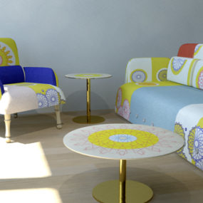 Эклектичная мебель для гостиной от Moroso - Коллекция кнопок вниз