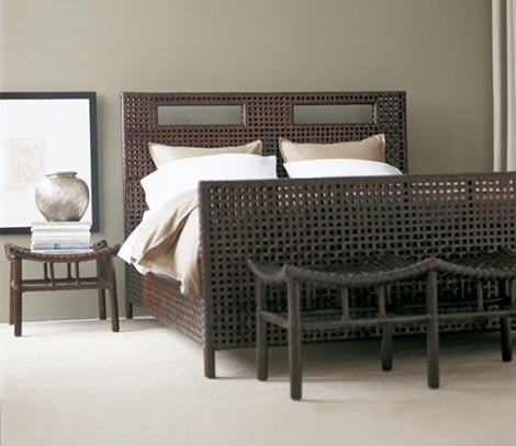 McGuire конструкции тканой сыромятной спальни кровать Woven сыромятная Спальня на McGuire Designs нового плетеная мебель тенденцию