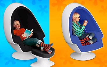 modpod egg pod speaker chair ottoman modPod Egg Chair развлечение внутри яйца