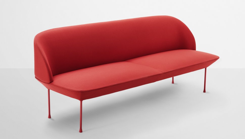 Серия ослов красная дивана Дивана Коллекция Oslo by Muuto