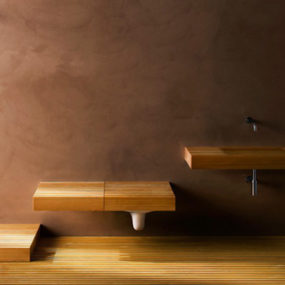 Коллекция из дерева Larch Wood от Rapsel - «Одна» исчезающая ванная комната