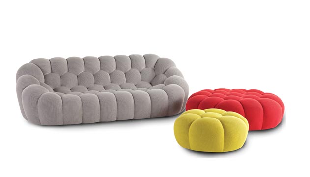 roche bobois пузырь большой 3-местный диван в techno 3d fabric 2 Большой 3-местный диван Bubble от Roche Bobois