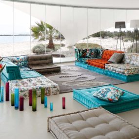 Roche Bobois Mah Jong Диван в Jean Paul Gaultier Дизайн Обивки