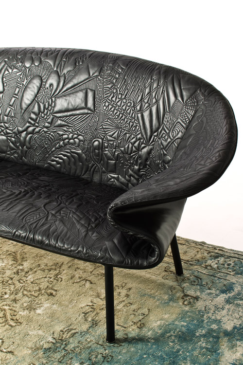 диван doodle front moroso 2 Творческий дизайн софа для кожи от Moroso Doodle couch