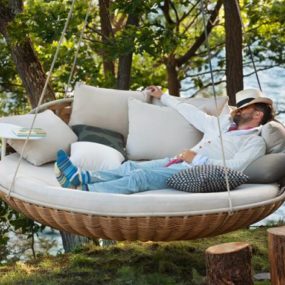 Dedon Swingrest висит лежак для роскошного бездельничал