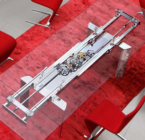 Таблица Astrolab Роше Bobois 2 Выдвижная обеденный стол с Roche Bobois Astrolab