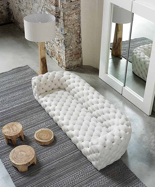 tufted кожаный диван-стул baxter 1 Исключительный тафтинговый кожаный диван и стул от Baxter